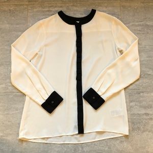 Banana Republic Sheer Long Sleeve Blouse